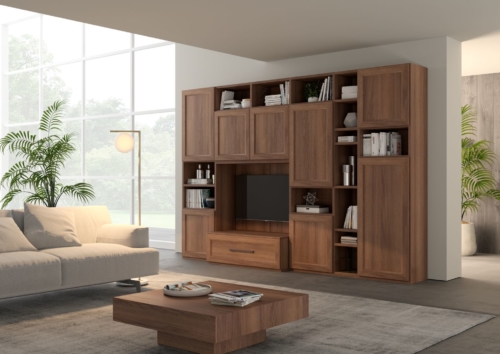 Soggiorni moderni - librerie a terra - Giessegi  - Living - mobili modulari - Pareti attrezzate - librerie componibili - arredo soggiorno - vicenza - arredamento