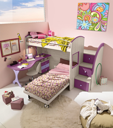 Camerette per bambini - camere per ragazzi - Giessegi - letto a castello - letti castello - - arredo camerette - idee camerette - camerette vicenza