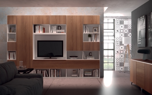 Soggiorni moderni - librerie a terra - Giessegi  - Living - mobili modulari - Pareti attrezzate - librerie componibili - arredo soggiorno - vicenza - arredamento