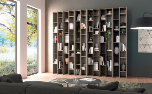 Soggiorni moderni - librerie a terra - Giessegi  - Living - mobili modulari - Pareti attrezzate - librerie componibili - arredo soggiorno - vicenza - arredamento