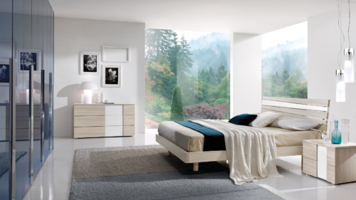 double room - night furniture - dressers - nightstands - mattress - Modern bedrooms - contemporary environments - wooden and upholstered double beds - dressers - nightstands - high chests