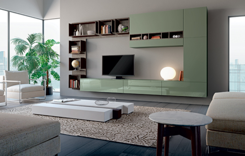 Modern furniture - modern living - suspended - wall living