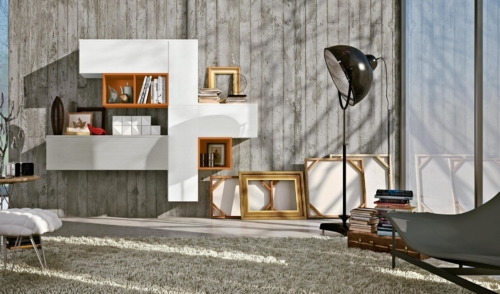 modern wall units - modern living mobili - modern furniture - wood furniture - modern bookcases - vicenza
