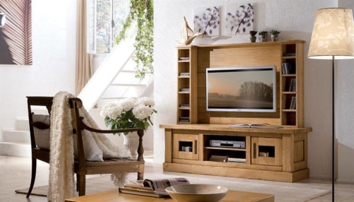 Arredo in legno - mobili in legno - arredamento in legno - legno massello - anticato - Mobile tv