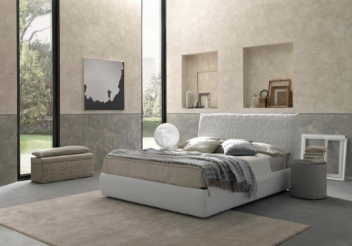 Letto matrimoniale - Letto singolo - Bolzan Letti - Imbottiti - Tessuto - Pelle - Sheen Big