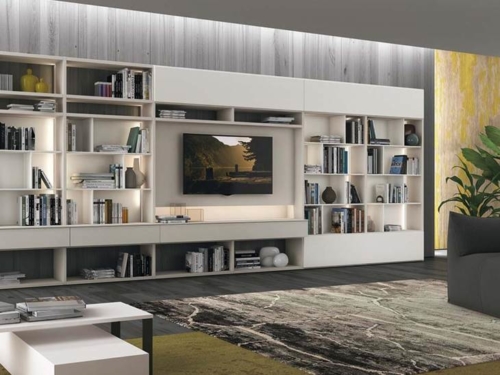 Zona giorno - living - mobili moderni -soggiorno - colombini casa - vicenza - mobili per soggiorno - librerie a terra