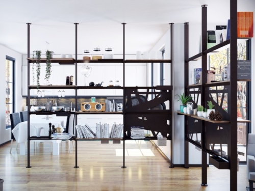 metal - wood - metal and wood shelves - boocase shelves - bookcase design - bookcase shelf - modern furniture