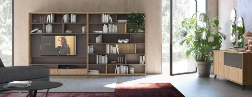 Zona giorno - living - mobili moderni -soggiorno - colombini casa - vicenza - mobili per soggiorno - librerie a terra 