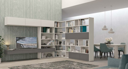 Zona giorno - living - mobili moderni -soggiorno - colombini casa - vicenza - mobili per soggiorno - librerie a terra