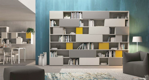 Zona giorno - living - mobili moderni -soggiorno - colombini casa - vicenza - mobili per soggiorno - librerie a terra