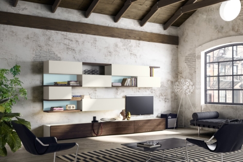 modern wall units - modern living mobili - modern furniture - wood furniture - modern bookcases - vicenza