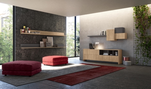 modern wall units - modern living mobili - modern furniture - wood furniture - modern bookcases - vicenza
