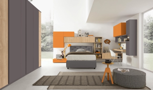 Camere a ponte - Camerette per bambini - Colombini - Letto imbottito - arredo zona notte - camerette bimbi