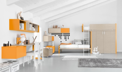 Colombini - baby furniture - kids furniture - bunk beds - overhead composition