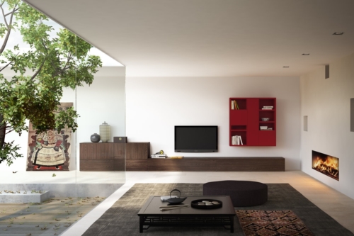 modern wall units - modern living mobili - modern furniture - wood furniture - modern bookcases - vicenza